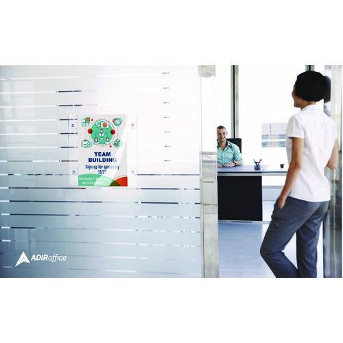 Image of AdirOffice ADI6398511WSH2MK Clear Suction Acrylic Window Sign Holder, 8 x 11, Clear Frame, 2/Pack