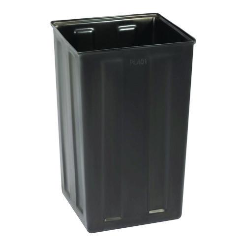 Image of Alpine Industries ALPA01 40 Gallon Rigid Plastic Waterproof Square Trash Can Insert Liner for Indoor/Outdoor Trash Can, Plastic, Black