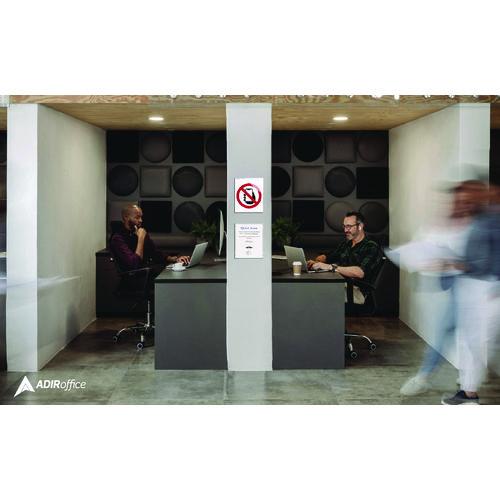 Image of AdirOffice ADI63985116WMMK Wall Mount Side-Loading Acrylic Sign Holders, 8 x 11, Clear Frame, 6/Pack
