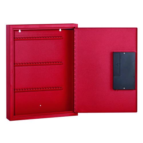 Image of AdirOffice ADI68060REDMK Steel Digital Lock Key Cabinet, 60-Key, 13 x 2.6 x 17, Stainless Steel 304, Red