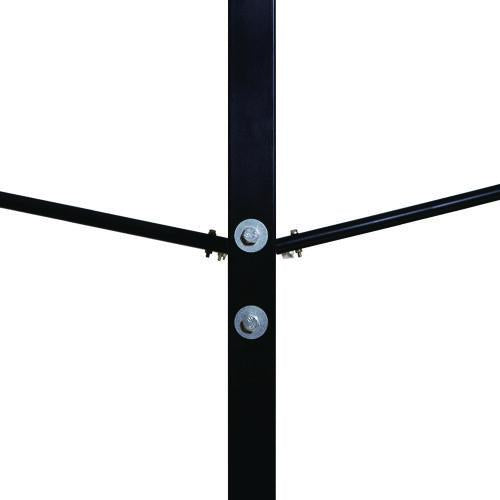 Image of AdirOffice ADI69003 Steel Folding Chair Two-Tier Utility Cart, Metal, 1,000 lb Capacity, 33 x 65 x 68.5, Black