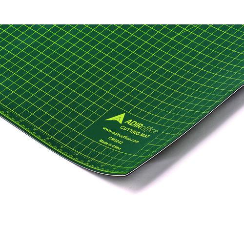 Image of AdirOffice ADICM3042MK Reversible Self Healing Cutting Mat, 1" Grid with Guide Angles, 30" x 42", Green/Black
