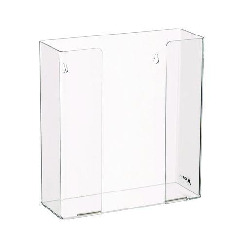 Image of AdirMed ADI90202MK Acrylic Glove Dispenser, Double Box Capacity, 10.2 x 3.5 x 10.8, Clear