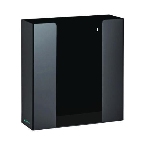 Image of AdirMed ADI90202BLKMK Acrylic Glove Dispenser, Double Box Capacity, 10.2 x 3.5 x 10.8, Black