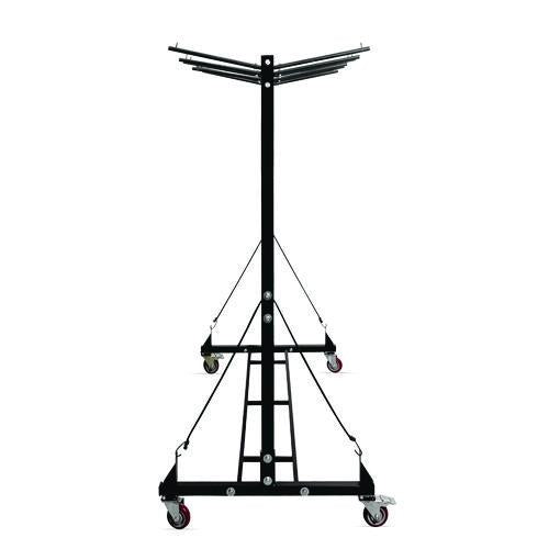 Image of AdirOffice ADI69001 Folding Chair and Table Combo Cart, Metal, 600 lb Capacity, 33.7 x 65 x 67, Black