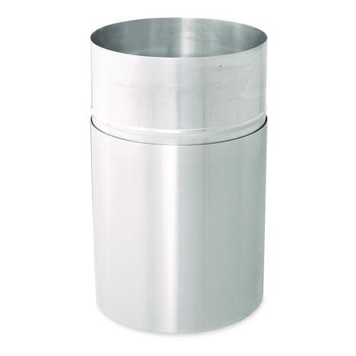 Image of RubbermaidÂ® Commercial Atrium Aluminum Container with Liner, 35 gal, Aluminum, Satin Aluminum