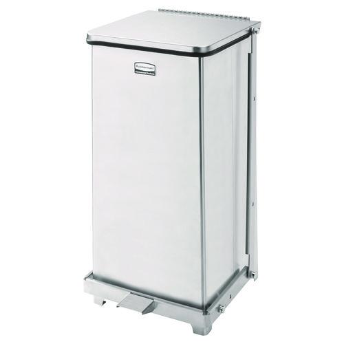 Image of RubbermaidÂ® Commercial Defenders Heavy-Duty Steel Step Can, 6.5 gal, Stainless Steel