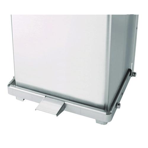 Image of RubbermaidÂ® Commercial Defenders Heavy-Duty Steel Step Can, 6.5 gal, Stainless Steel