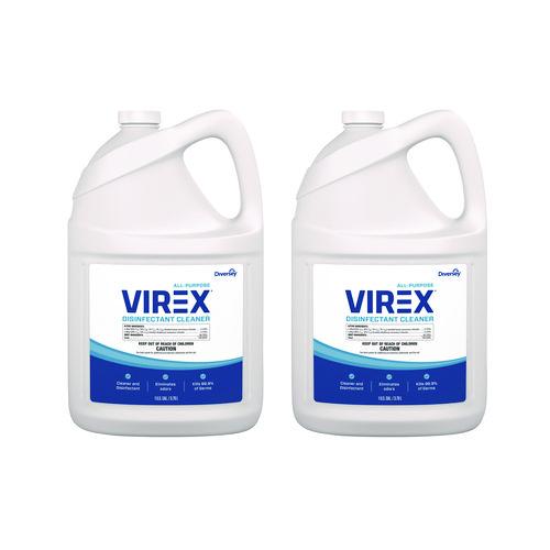 Image of Diversey CBD540557 Virex All-Purpose Disinfectant Cleaner, Lemon Scent, 1 Gal Container, 2/carton