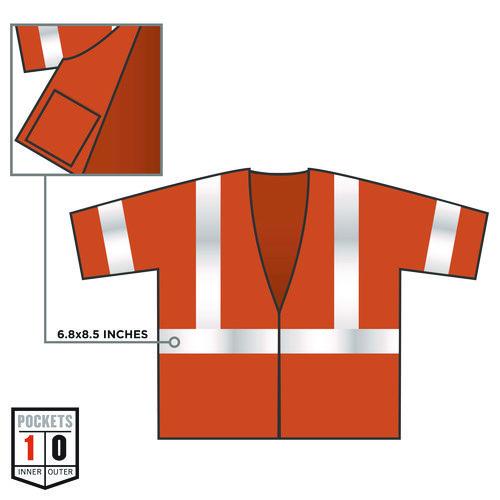 Image of ergodyne® 22017 GloWear 8310HL Type R Class 3 Economy Mesh Vest, 2X-Large to 3X-Large, Orange