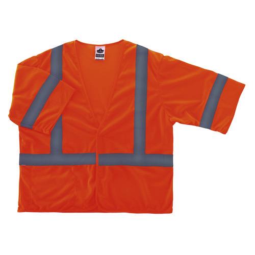 Image of ergodyne® 22017 GloWear 8310HL Type R Class 3 Economy Mesh Vest, 2X-Large to 3X-Large, Orange