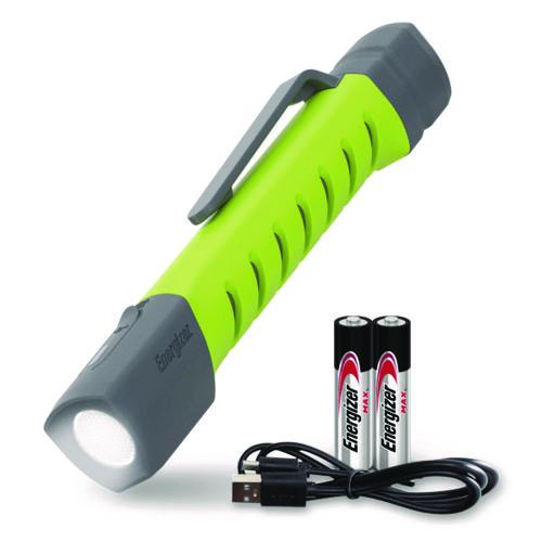 Image of Energizer® ENYPHH22 Pro Series Inspection Light, Rechargeable Lithium Ion Battery/2 AAA Batteries (Included), Gray/Green