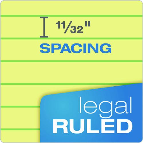 Image of Ampad® Perforated Writing Pads, Wide/Legal Rule, (50) Canary 8.5 x 14 Sheets, Dozen