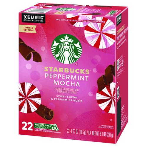 Image of Starbucks® 12437832 Peppermint Mocha K-Cup, 22/Box, 4/Carton
