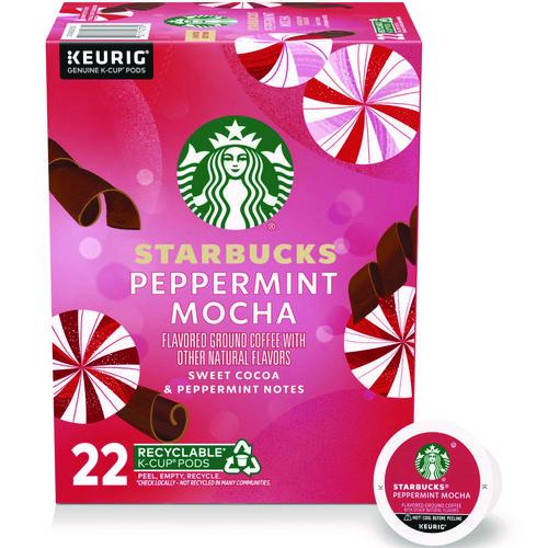 Image of Starbucks® 12437832 Peppermint Mocha K-Cup, 22/Box, 4/Carton
