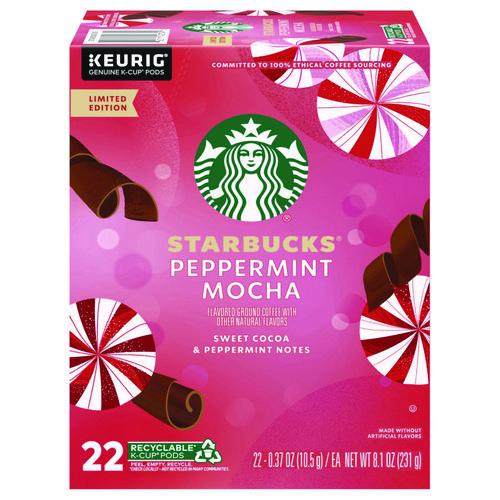 Image of Starbucks® 12437832 Peppermint Mocha K-Cup, 22/Box, 4/Carton