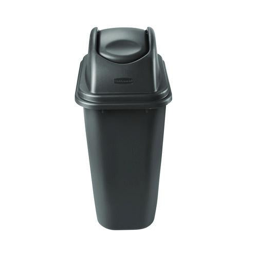 Image of Rubbermaid® Commercial FG306600BLA Rectangular Free-Swinging Plastic Lids, Black