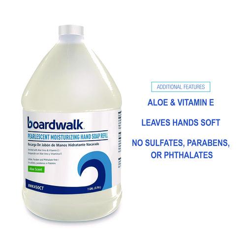 Image of Boardwalk® 601200-41ESSN Pearlescent Moisturizing Liquid Hand Soap Refill, Aloe Scent, 1 gal Bottle, 4/Carton