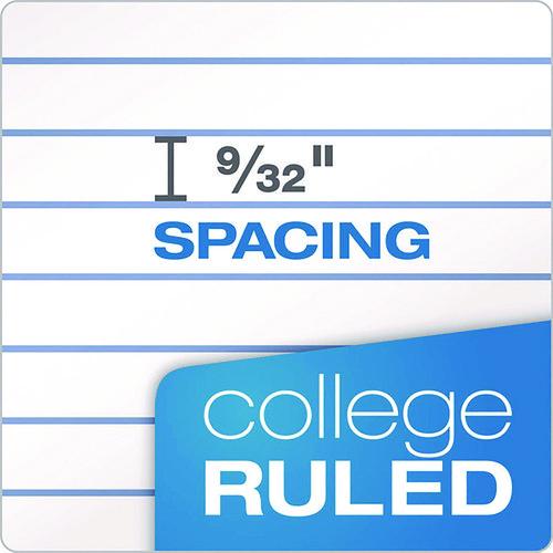 Image of TOPS 63384 Double Docket Ruled Pads with Extra Sturdy Back, Medium/College Rule, (100) White 8.5 x 11 Sheets