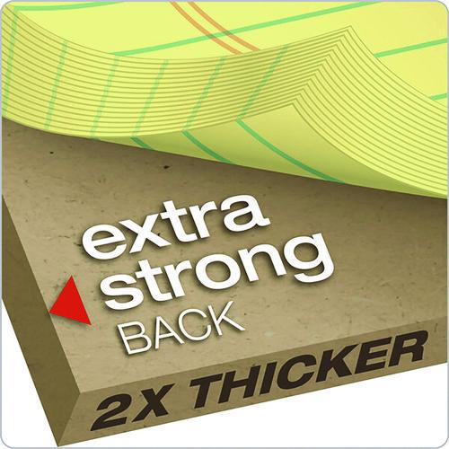 Image of TOPS 63383 Double Docket Ruled Pads with Extra Sturdy Back, Medium/College Rule, (100) Canary Yellow 8.5 x 11 Sheets