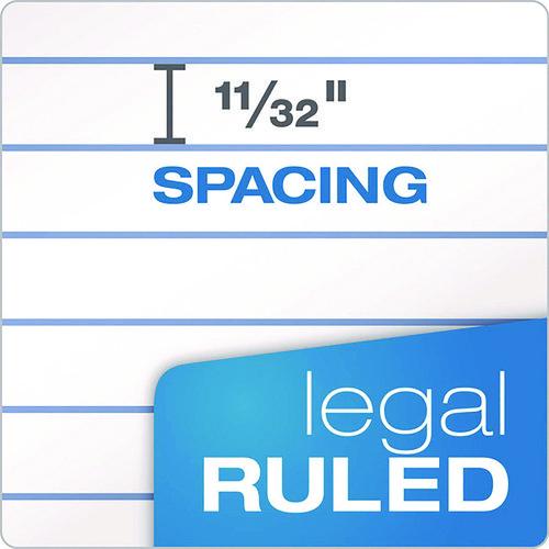 Image of TOPS 63379 Double Docket Ruled Pads with Extra Sturdy Back, Wide/Legal Rule, (100) White 8.5 x 11 Sheets