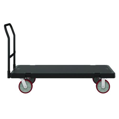 Image of Suncast Commercial® PDPT3060 Resin Platform Truck, 1,600 lb Capacity, 30.25 x 64.5 x 41, Black
