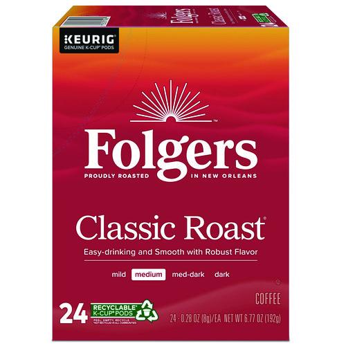Image of Folgers® 5000368730 Gourmet Selections Classic Roast Coffee K-Cups, 24/box