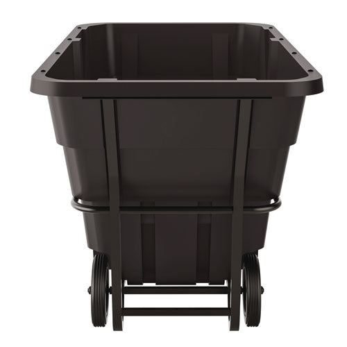 Image of Suncast Commercial® RMTTSD150 1.5 cu yd Standard Duty Tilt Truck, Forkliftable Frame, 1,300 lb Capacity, Black/Red