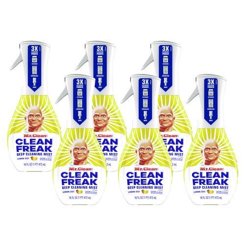 Image of Mr. Clean® 79129 Clean Freak Deep Cleaning Mist Multi-Surface Spray, Lemon, 16 Oz Spray Bottle, 6/carton
