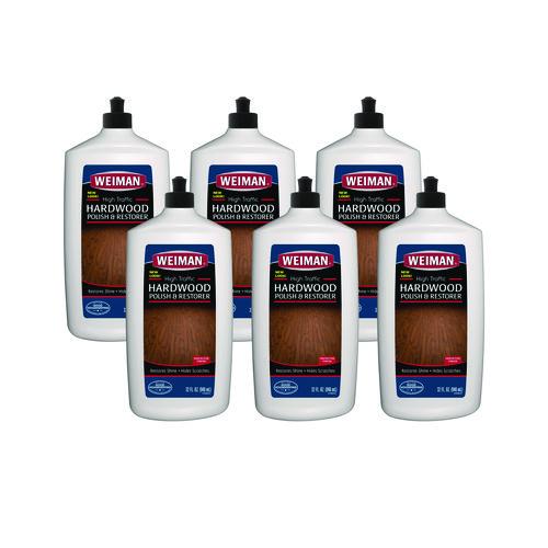 Image of WEIMAN® 523 High Traffic Hardwood Polish And Restorer, 32 Oz Squeeze Bottle, 6/carton