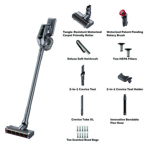 Image of Honeywell HVC16AMPSG01US Aeromax Pro VC16 Cordless Vacuum, 8.5" Cleaning Path, Dark Silver