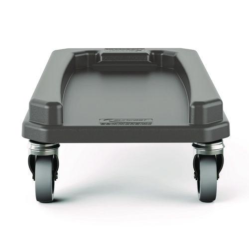 Image of Suncast Commercial® TCNDOLLY 23 Gallon Resin Slim Trash Can Dolly, 11.88" x 20.78" x 6.18", Gray