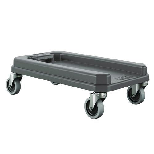 Image of Suncast Commercial® TCNDOLLY 23 Gallon Resin Slim Trash Can Dolly, 11.88" x 20.78" x 6.18", Gray