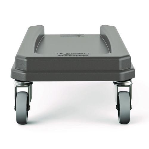 Image of Suncast Commercial® TCNDOLLY 23 Gallon Resin Slim Trash Can Dolly, 11.88" x 20.78" x 6.18", Gray