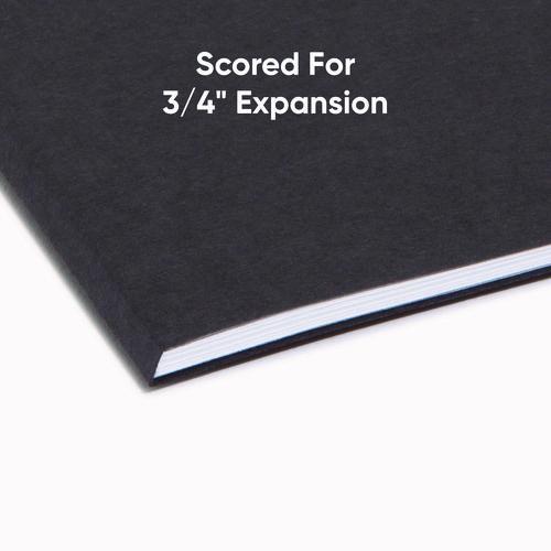 Image of Smead 10243 Interior File Folders, 1/3-Cut Tabs: Assorted, Letter Size, 0.75" Expansion, Black/Gray, 100/Box
