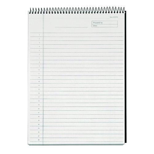 Image of TOPS 63978 Docket Diamond Top-Wire Ruled Planning Pad, Black Cover, Wide/Legal Rule, (60) White 8.5 x 11 Sheets
