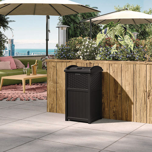 Image of Suncast® GHW1732BK 30 Gallon Trash Hideaway, Plastic, Black