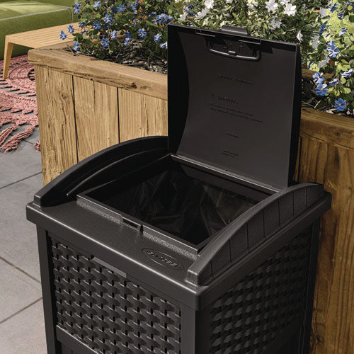 Image of Suncast® GHW1732BK 30 Gallon Trash Hideaway, Plastic, Black