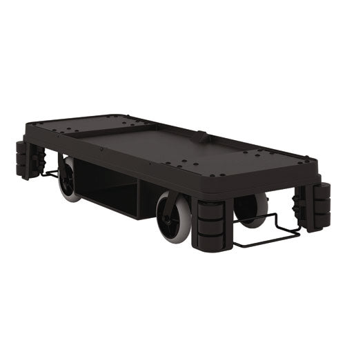 Image of Suncast Commercial® HKC2002 Partially Assembled Premium Housekeeping Cart, Plastic, 1 Shelf, 24 x 62.13 x 49.75, Black