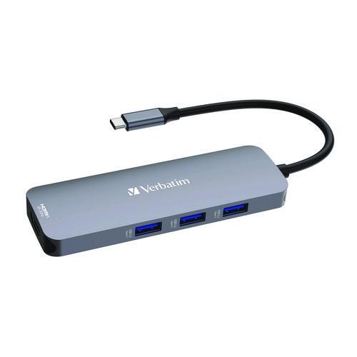 Image of Verbatim® 32151 USB-C Pro Multiport Hub8 Port, Gray