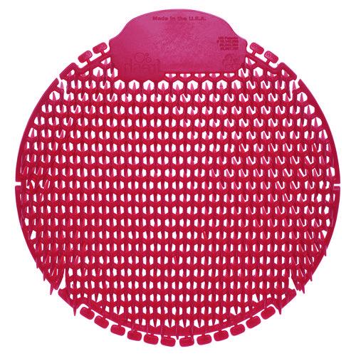 Image of Fresh Products S7-F-005I030M-82-AAA10-00 Slant7 with Terminator Urinal Screen, Forest Scent, Red, 5/Box