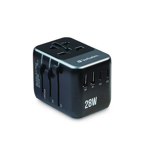 Image of Verbatim® 32122 UTA-07 Universal Travel Adapter, (3) USB-A, (3) USB-C
