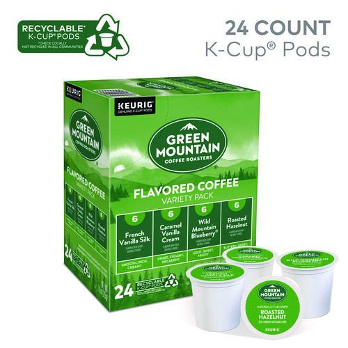 Image of Green Mountain Coffee® 5000374160 Flavored Variety Coffee K-Cups, Assorted Flavors, 96/Carton