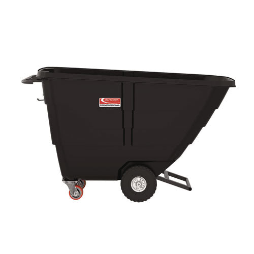 Image of Suncast Commercial® RMTTLD504F1D 0.5 cu yd Light Duty Tilt Truck, 850 lb Capacity, Black