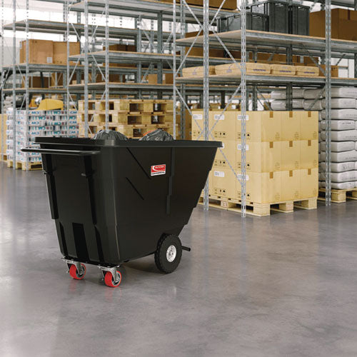 Image of Suncast Commercial® RMTTLD504F1D 0.5 cu yd Light Duty Tilt Truck, 850 lb Capacity, Black
