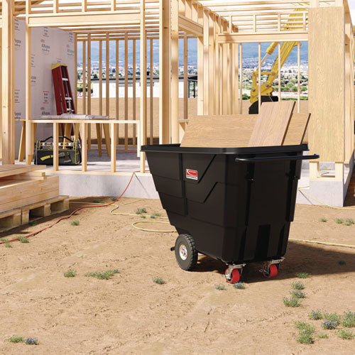Image of Suncast Commercial® RMTTLD504F1D 0.5 cu yd Light Duty Tilt Truck, 850 lb Capacity, Black