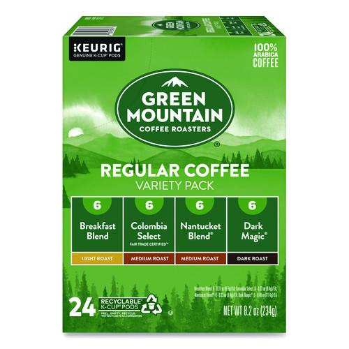 Image of Green Mountain Coffee® 5000374159 Regular Variety Pack Coffee K-Cups, Assorted Flavors, 24/Box