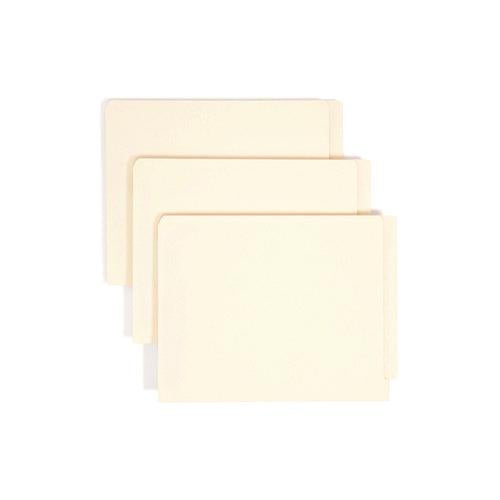 Image of Smead End Tab Fastener Folders with Reinforced Straight Tabs, 11-pt Manila, 2 Fasteners, Letter Size, Manila Exterior, 50/Box