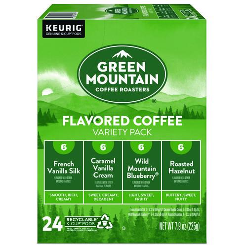 Image of Green Mountain Coffee® 5000374160 Flavored Variety Coffee K-Cups, Assorted Flavors, 0.38 oz K-Cup, 24/Box