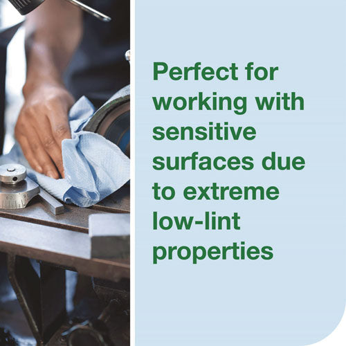 Image of Tork® 192481 Low-Lint Cleaning Cloth, 1-Ply, 12 x 12, Blue, 250 Sheets/Carton